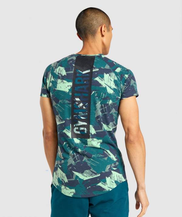 Panske Tricka Gymshark Bold Zelene | RQ3716429
